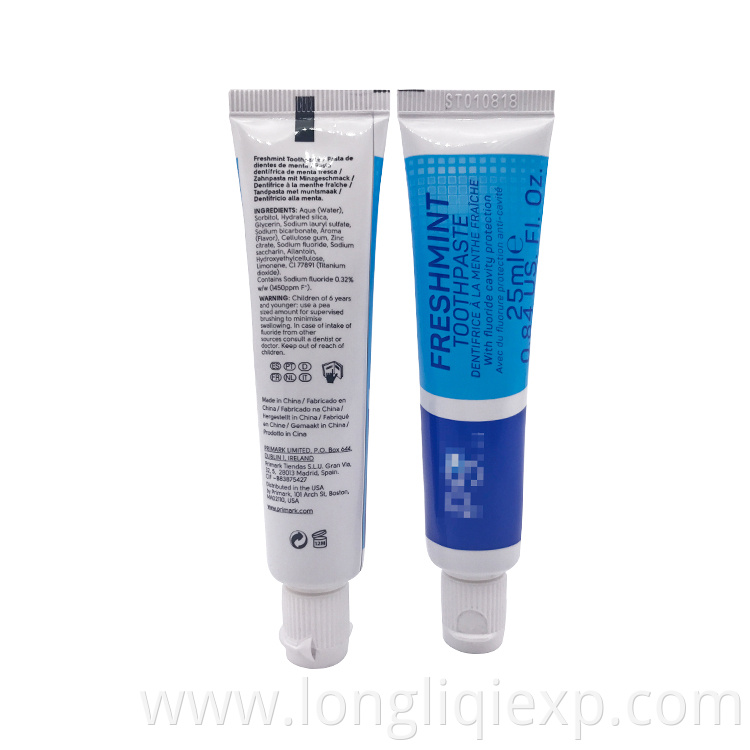 25ml fresh breath mint toothpaste with fluoride cavity protection